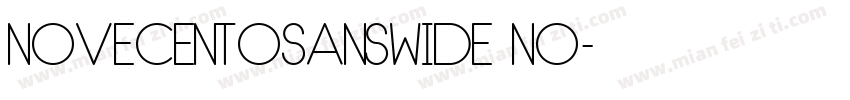 Novecentosanswide No字体转换